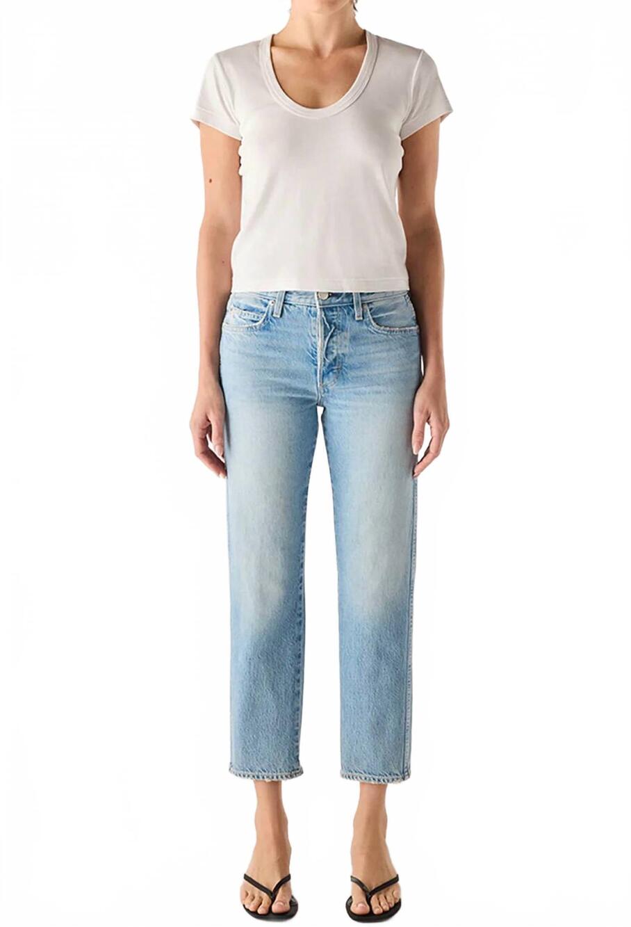 NEW AMO 90s-inspired slim fit jeans in saltwater
